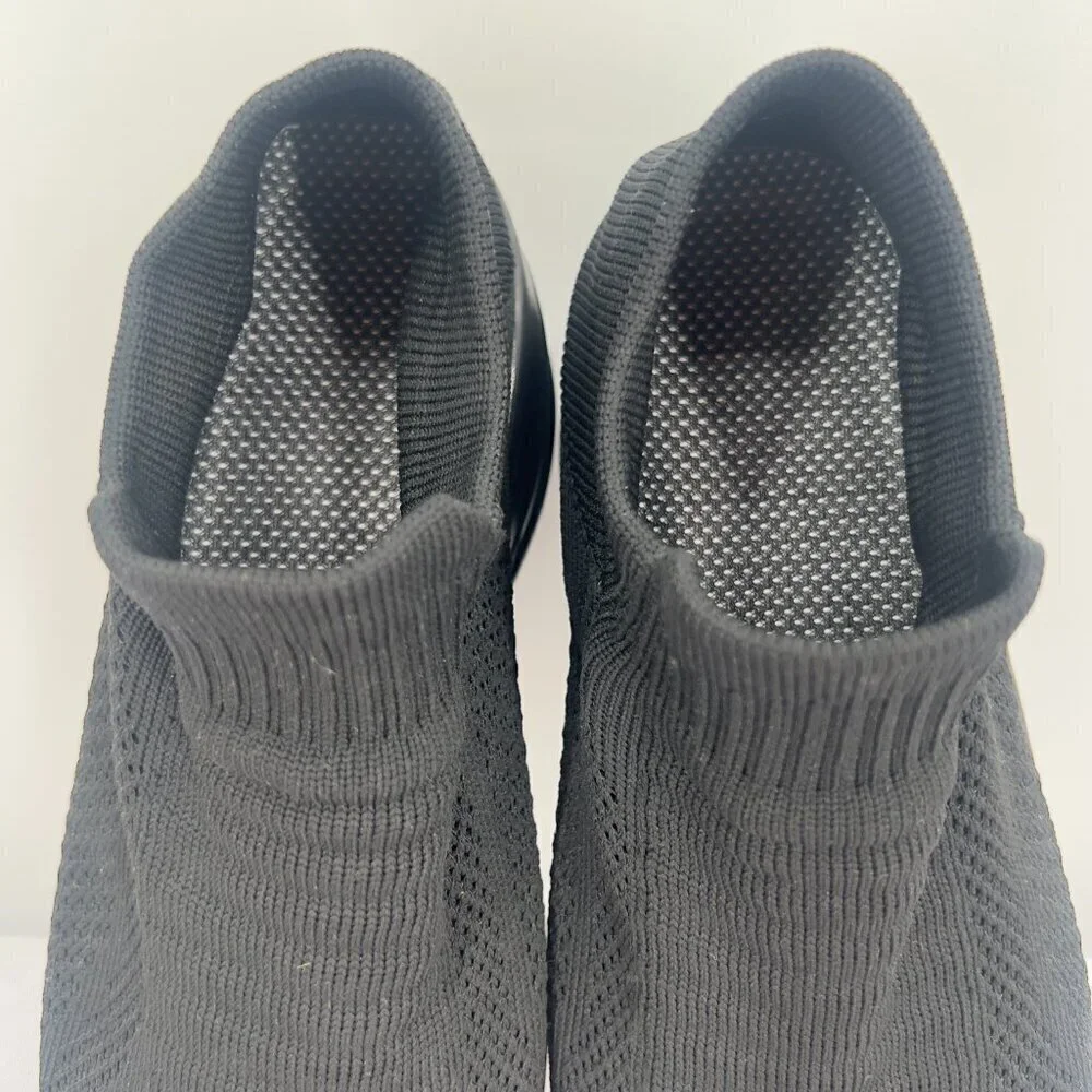 Men’s Black Knit Slip-On Sneakers with Air Cushion Sole – Size 40 US 7 NWOT